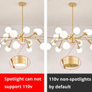 GobekUsa Gold Black LED Ceiling Chandelier for Living Room Bedroom Lighting Fixtures