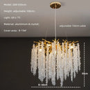 GobekUsa Crystal Tassel LED Branch Chandelier for Dining Room and Home Decor