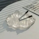 GobekUsa Iceberg Glass Dessert Plate: Artistic French Club Tableware
