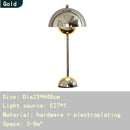 GobekUsa Iron Mushroom Shape Macaron Table Lamp - Modern Minimalist LED Home Decoration