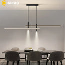 GobekUsa Adjustable LED Pendant Light in Black/Gold for Office Dining Living Room