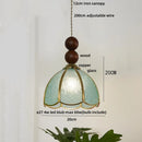 GobekUsa Blue Glass LED Pendant Light: Modern Nordic Tiffany Hanging Lamp for Bedroom & Dining Room