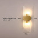 GobekUsa Clear Crystal LED Wall Lamp Stainless Steel Sconces