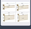 GobekUsa Copper Swivel Towel Bars Wall Mounted Bathroom Towel Holder Rack Gold 32cm