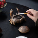 GobekUsa Crab Ceramic Ashtray & Phone Holder: Stylish Desk Decor & Smoking Accessories Gift
