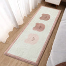 GobekUsa Lovely Rabbit Pink Bedside Rug for Girls Children Bed Room