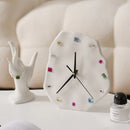 GobekUsa Crystal Geometric Wall Clock for Living Room Decor