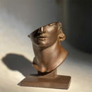 GobekUsa Abstract Human Face Sculpture, Realistic Figure Art Statue for Home Decoration