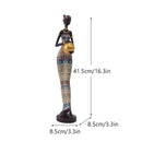 GobekUsa Black Woman Resin Figurine: Exotic Decor for Home Living Room, Bedroom, Desktop