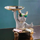 GobekUsa French Bulldog Tray Statue: Stylish Bulldog Storage Decor for Modern Home & Office.