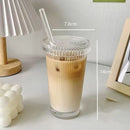 GobekUsa Glass Straw Cup - Elegant Japanese Style Milk Coffee Tea Wedding Gift