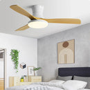 GobekUsa Low Profile Ceiling Fan Light with Black ABS Blades and Remote Control