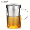 GobekUsa 477ML Glass Tea Infuser Mug | Borosilicate Glass with Stainless Steel Infuser