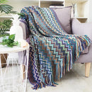 GobekUsa Knitted Striped Sofa Blanket