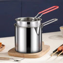 GobekUsa Deep Fryer Pot with Strainer, Kitchen Cooking Tool for Frying Chicken and French Fries