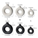 GobekUsa Ceramic Donut Vase: Nordic Art Pampas Grass Home Decor Office Living Room