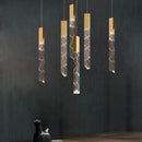 GobekUsa Gold Crystal Stairs Chandelier Luxe LED Pendant Light Luxury Indoor Lighting