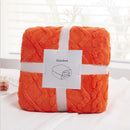 GobekUsa Cozy Jacquard Plush Blanket: Soft Winter Sofa Throw, Office Travel Nap Shawl