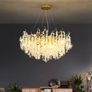 GobekUsa Crystal LED Chandelier: Luxury Pendant Lamp for Home Decor