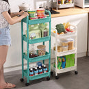 GobekUsa Kitchen Storage Cart Rolling Utility Organizer Rack Shelf Trolley Cart