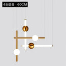 GobekUsa Geometric Line Frame Chandelier Pendant Lights for Stairs and Table Decor