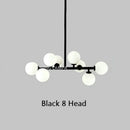 GobekUsa Glass Ball LED Chandelier Pendant Lamp, Modern Round Design for Home Decor Lighting