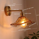 GobekUsa Glass Copper LED Wall Lights for Home Restaurant Living Room Bedroom