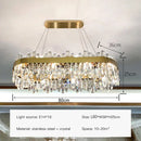 GobekUsa Luxe Crystal Chandelier: Elegant LED Indoor Pendant Light for Bedroom & Dining Room