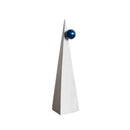 GobekUsa Geometric Triangle Blue Ball Ornament: Abstract Decorative Figurine