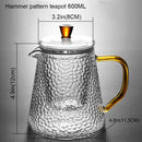 GobekUsa Borosilicate Glass Teapot with Infuser for Puer Tea and Boiling Water