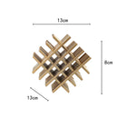 GobekUsa Geometric Block Metal Sculpture Abstract Square Decor Figurines, Home Decor Accessories