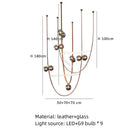 GobekUsa Leather Chandeliers 2023 LED Minimalist Home Decor Lighting for Living Room