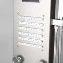 GobekUsa Dark Grey LED Shower Panel Column with Rainfall Waterfall Spa Jets