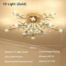 GobekUsa Crystal Ceiling Chandelier LED Light Fixture for Living Room Bedroom Kitchen
