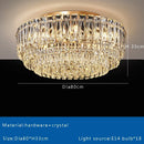 GobekUsa Crystal Round Ceiling Lamp - Nordic Luxury Home Decor Luxe Chandelier