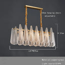 GobekUsa Gold Glass Pendant Light for Dining Table & Hotel, Modern Foyer Ceiling Lamps