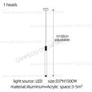 GobekUsa Golden Tube Chandelier: Modern Designer LED Staircase Light for Nordic Loft Apartment