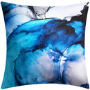 GobekUsa Blue Floral Cushion Cover 45x45cm for Modern Home Decor & Office Sofa