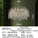 GobekUsa Golden Crystal Tree Ceiling Chandelier, Luxury Aluminum Art Fixture