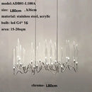 GobekUsa Crystal Branch Chandelier: Nordic LED Pendant Light for Home Décor & Wedding Lighting