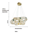 GobekUsa Golden LED Ring Chandelier for Modern Luxury Living and Dining Spaces