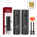 GobekUsa Electric Salt Pepper Grinder Set USB Rechargeable Adjustable Coarseness LED Light