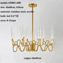 GobekUsa Crystal Branch Chandelier: Nordic LED Pendant Light for Home Décor & Wedding Lighting