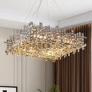 GobekUsa Crystal Pendant Chandelier for Modern Living, Dining, Bedroom Lighting