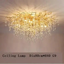 GobekUsa Crystal Water Drop LED Chandelier for Luxurious Living Room Decor.