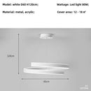 GobekUsa Dimmable Metal Acrylic Pendant Chandelier Lighting Fixtures