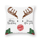 GobekUsa Christmas Santa Elk Pillowcase 45x45cm for Sofa Chair Decor