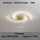 GobekUsa LED Firework Chandelier: Modern Nordic Living Room Bedroom Pendant Light Fixtures
