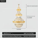 GobekUsa Crystal Chandelier: Villa High Living Room Luxury Lighting