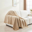 GobekUsa Herringbone Knit Blanket: High-Quality Sophisticated Sofa Throw for All Seasons